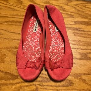Salmon Ballet Flats Size 10